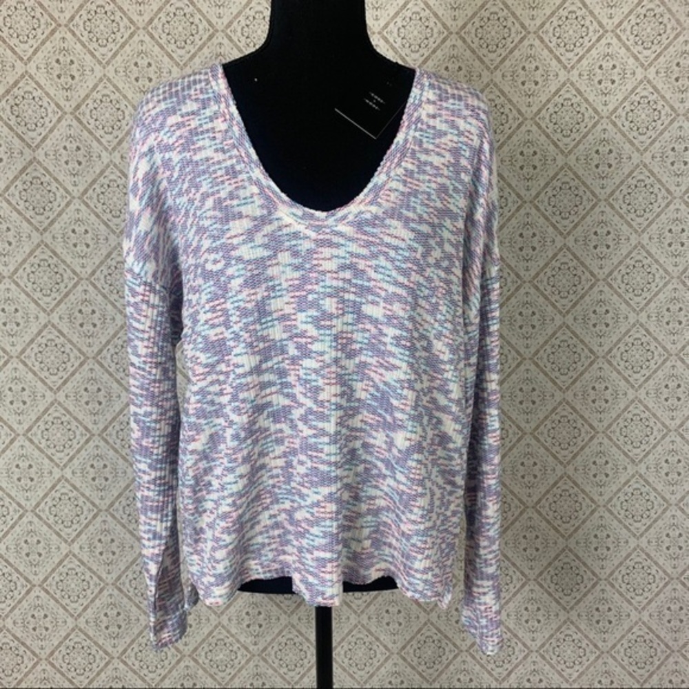 Stay Cozy and Stylish Code x Mode Space Dye Knit Lounge Top (NWT)